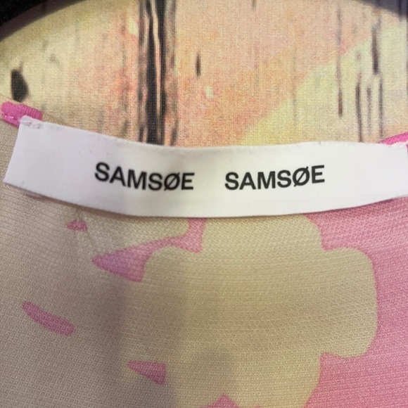 Pink floral Samsoe Samsoe Dress XXS Fits Like M! - Picture 3 of 8